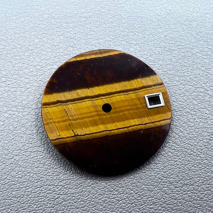 28.5mm Watch Dial Tiger's Eye Stone with Date Modified  for SW200 ETA2824 NH35