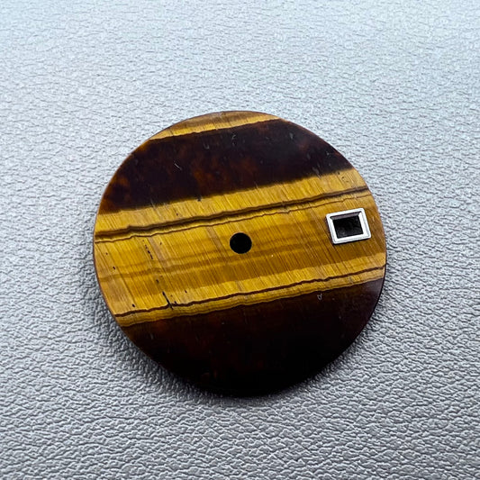 28.5mm Watch Dial Tiger's Eye Stone with Date Modified  for SW200 ETA2824 NH35
