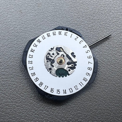 Japan Hattori Epson VX42E quartz watch movement with date display at 6 o'clock, precision timing.
