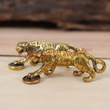 Solid Copper Tiger Trinket Hand Carved Bronze Model Figurines