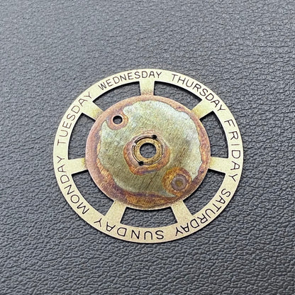 Golden English Week Disk Wheel Week Wheel Generic Fit for 2834 Movement