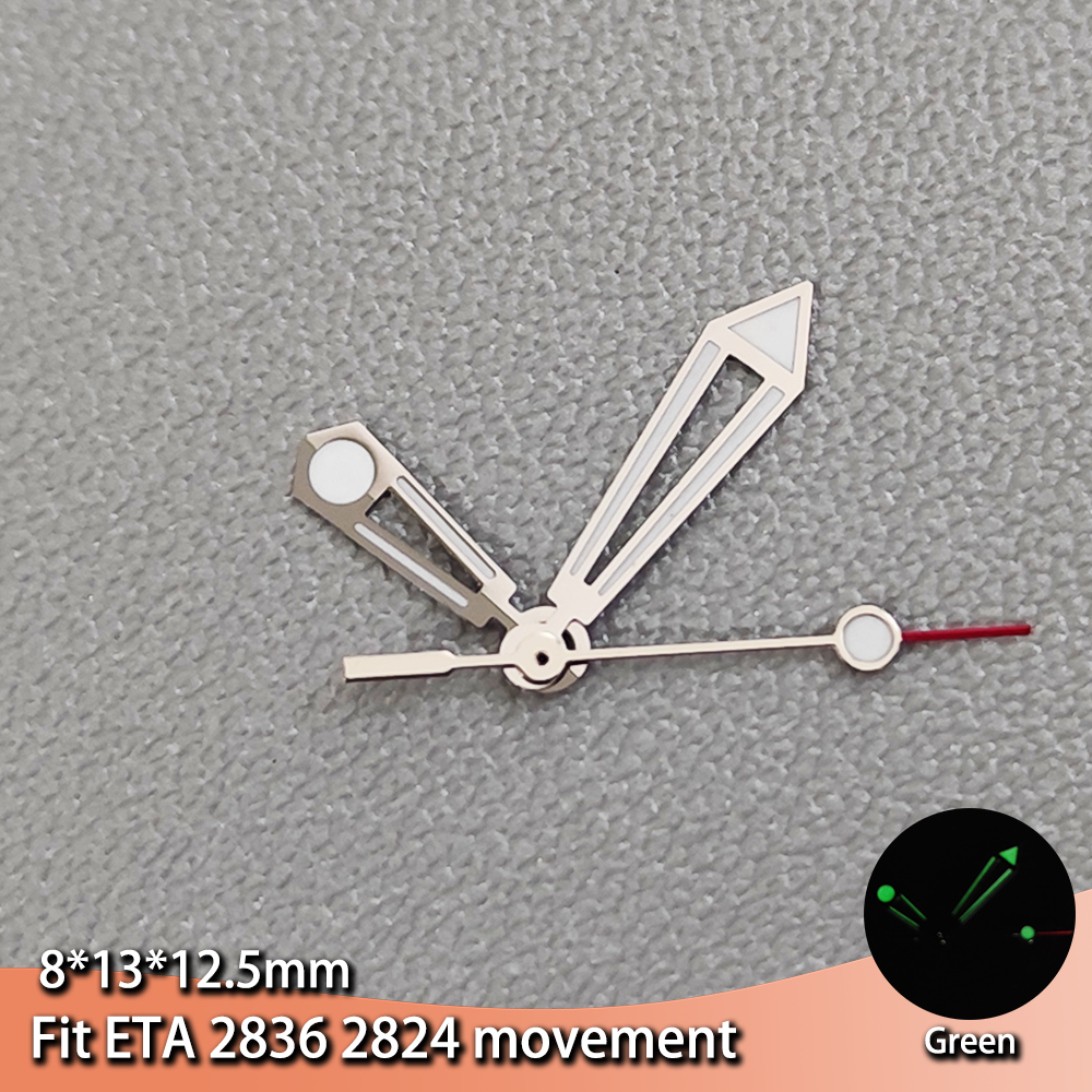 Luminous Green Watches Hands for NH35 NH36 Series ETA 2836 2824 Miyota 8205 8215