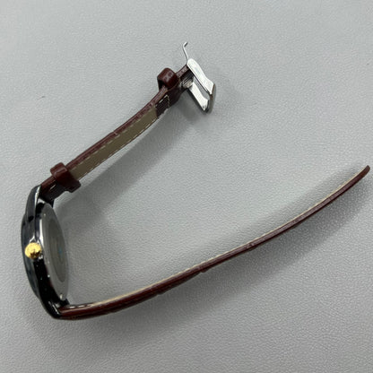 37mm hanghai Handaufzug Braun Lederarmband Mechanische Uhr Römische Zahlen 17