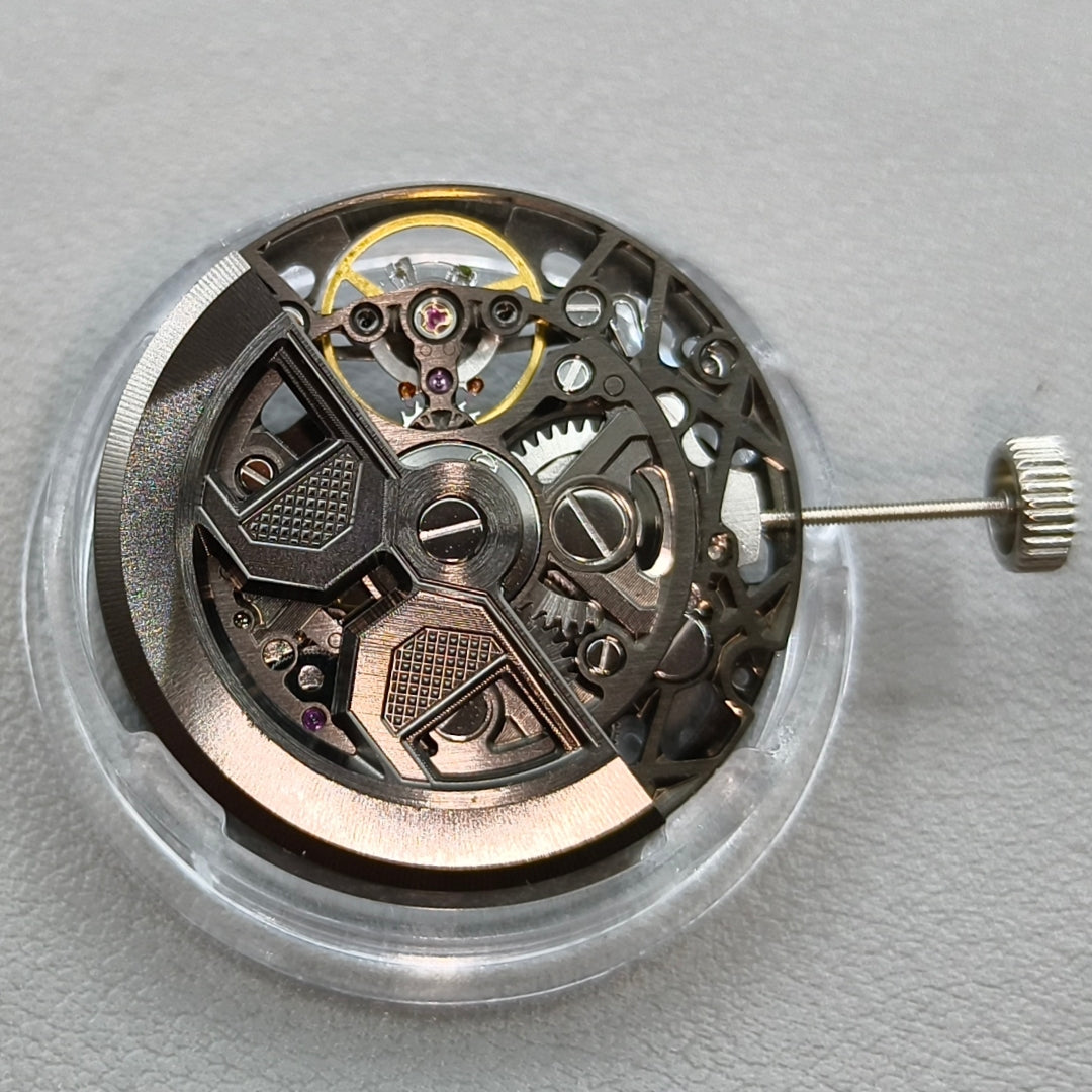 Hangzhou Black 1A05A Carved Hollow Automatic Mechanical Movement 3 Hands