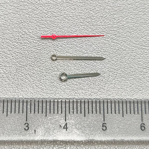 2 Sets/Pack Silver+Red Arrow Shape Watch Hands for Ronda 515 Quartz Movement