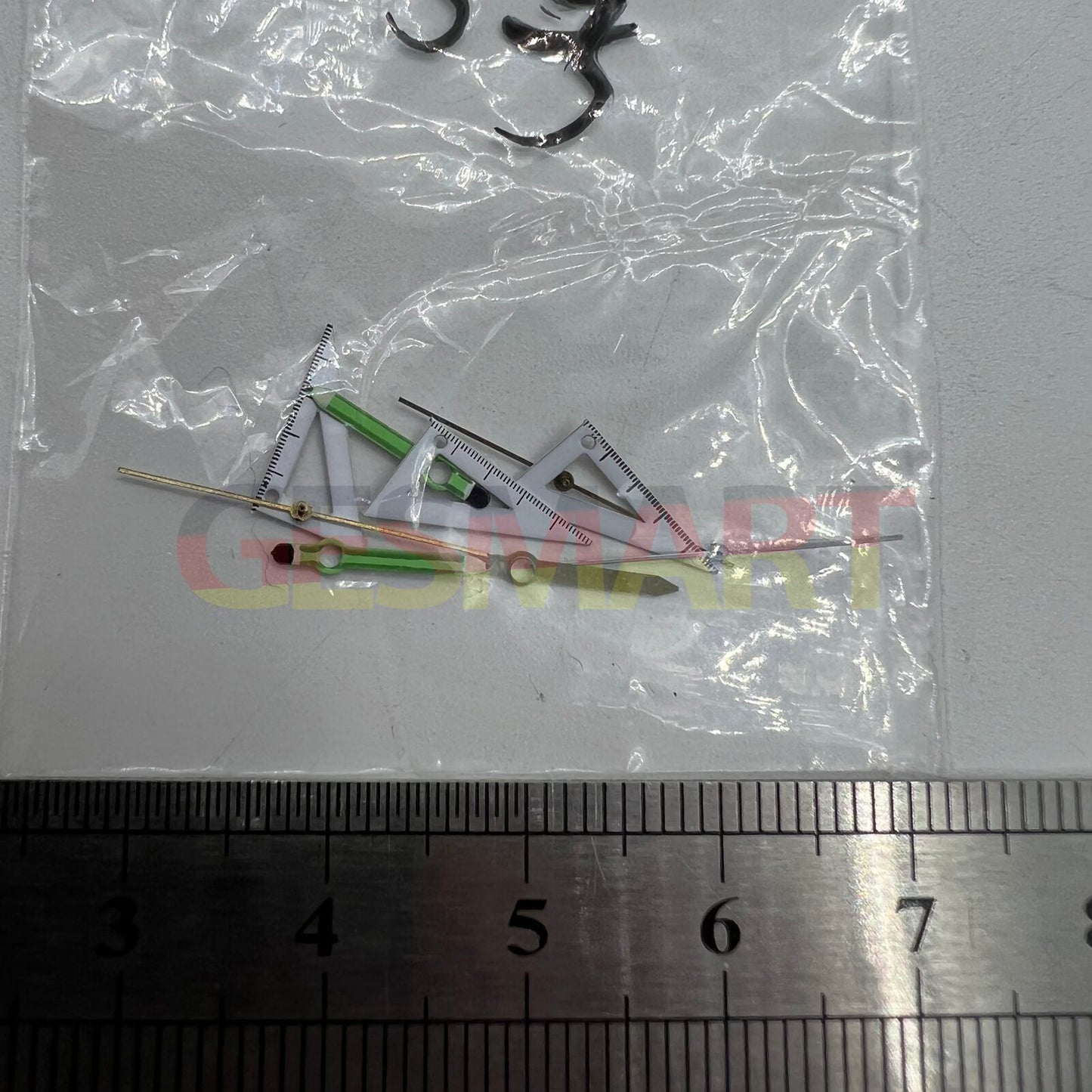 Triangular ruler-style irregular watch hands for Miyota 2035 quartz, precision design