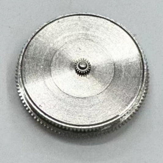 Complete barrel with new mainspring for Shanghai 7750 watch movement, high-quality spare part replacement.