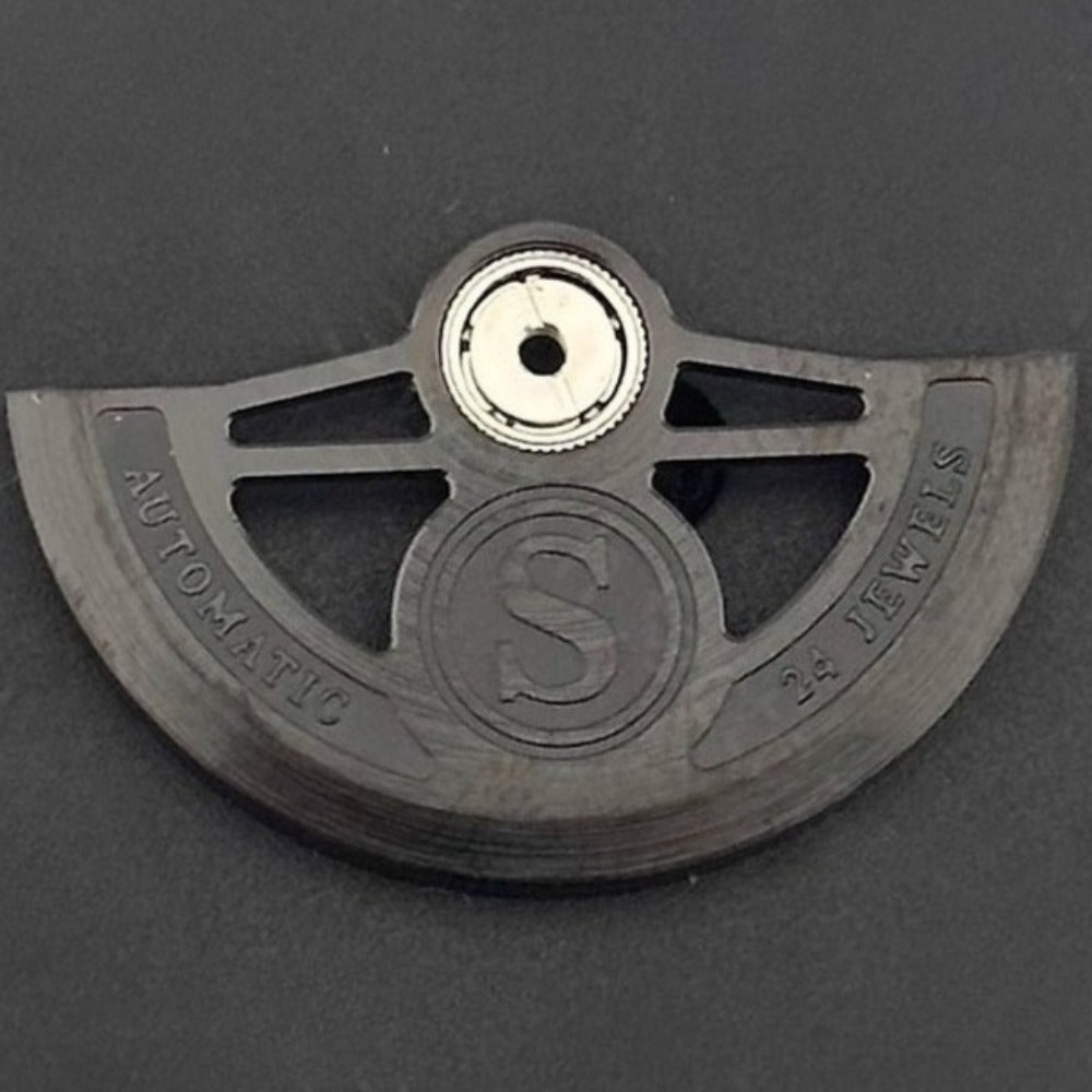 Modified Black Hollow S Carved Rotor Oscillating Weight for NH35 NH36 Movement