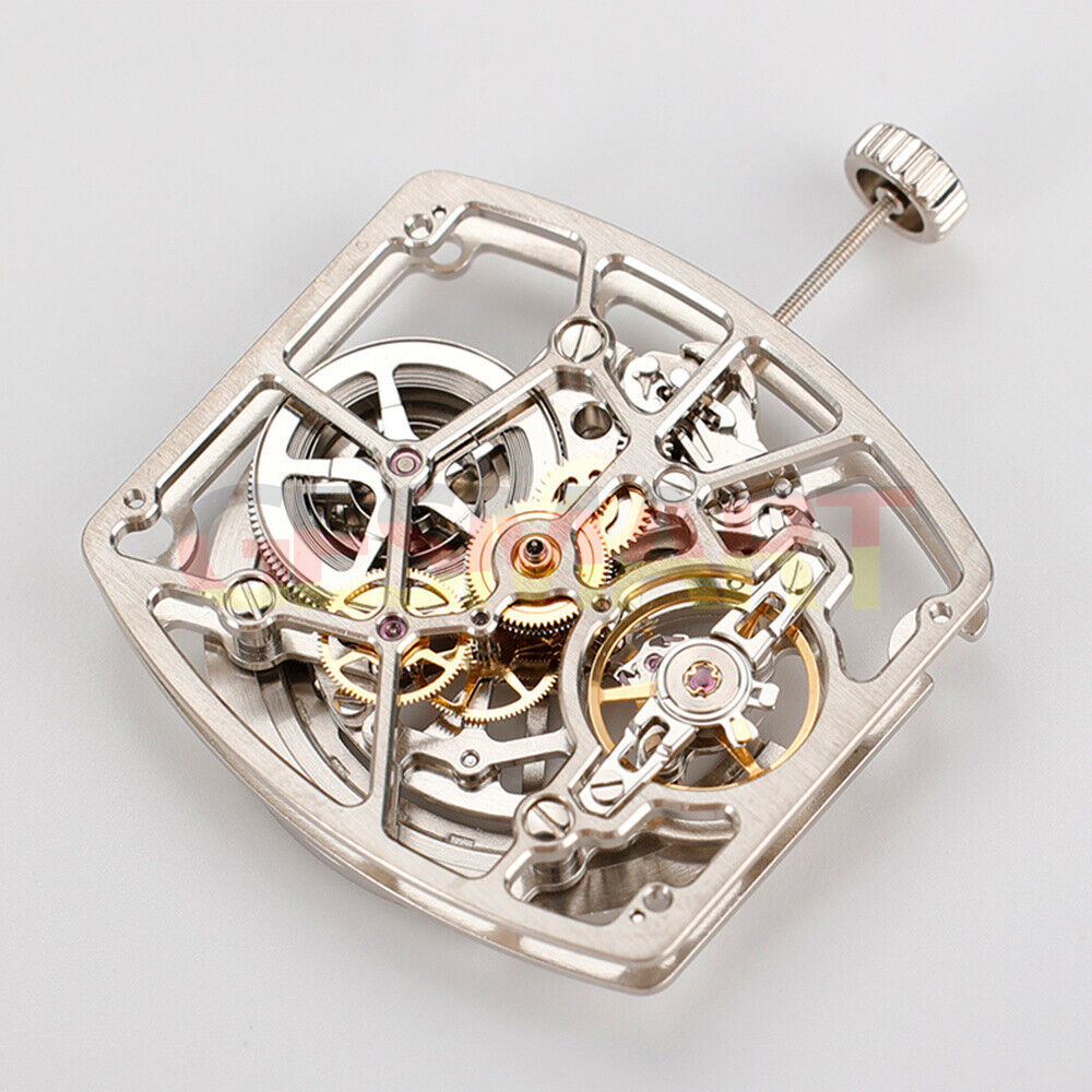 Asian HZ1C00D watch accessory featuring silver and black hollow barrel design, automatic movement.