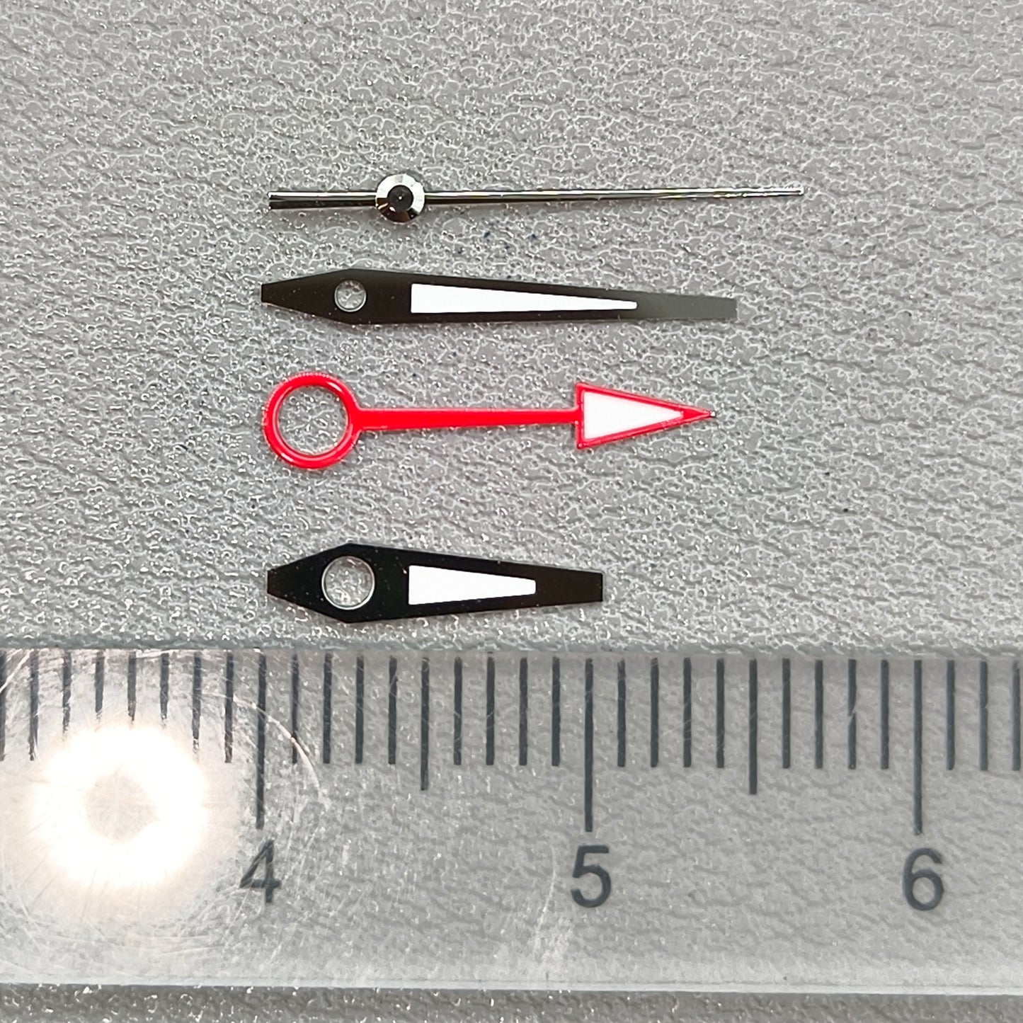NH34 GMT GS 4Pins Green Luminous Silver Red Watch Hands for NH35 NH34A 4R34
