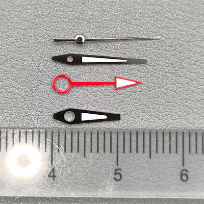 NH34 GMT GS 4Pins Green Luminous Silver Red Watch Hands for NH35 NH34A 4R34