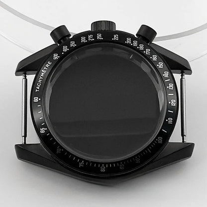 PVD Black 40mm Men's Watches Metal Watch Case For VK63 VK64 for 20mm Strap