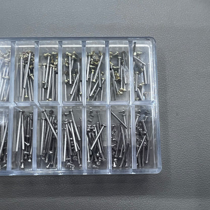 Assortment 200 PCS Watch Strap Screws Tube Friction Pin Clasp Strap Bracelet Rivet End