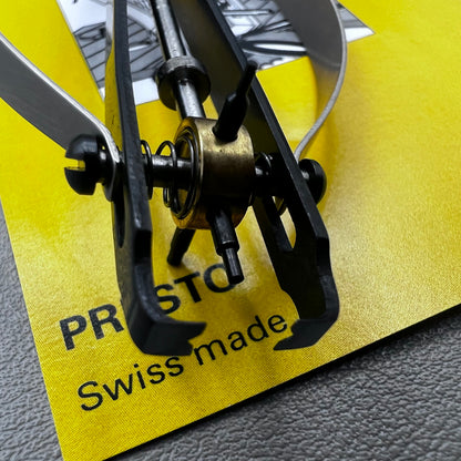 Swiss Bergeon Presto tool removing watch hands on curved dials, model 30671-7 for precise accessory use