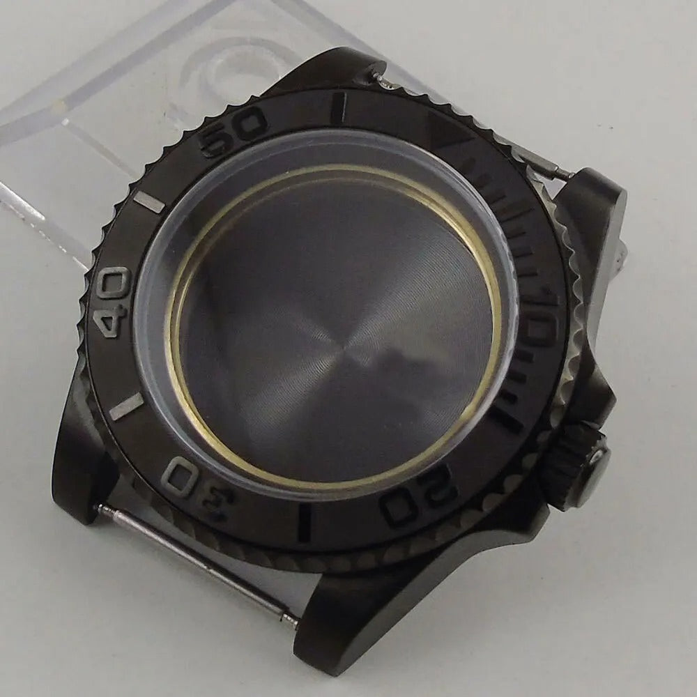 40mm Sapphire Glass Ceramic PVD Watch Case Fit Eta 2824 2836 Miyota NH35 NH36