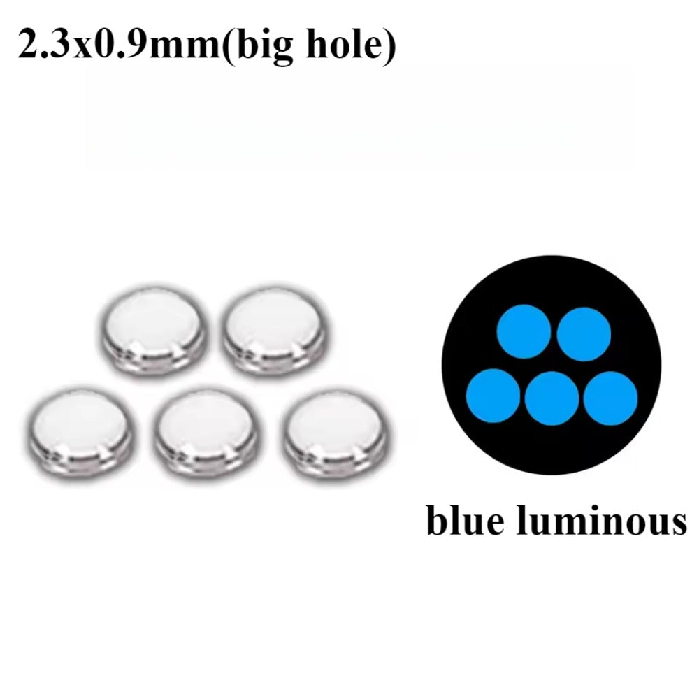 Set of 5 blue luminous pearl bezel beads for Submariner watch, perfect replacement parts from.