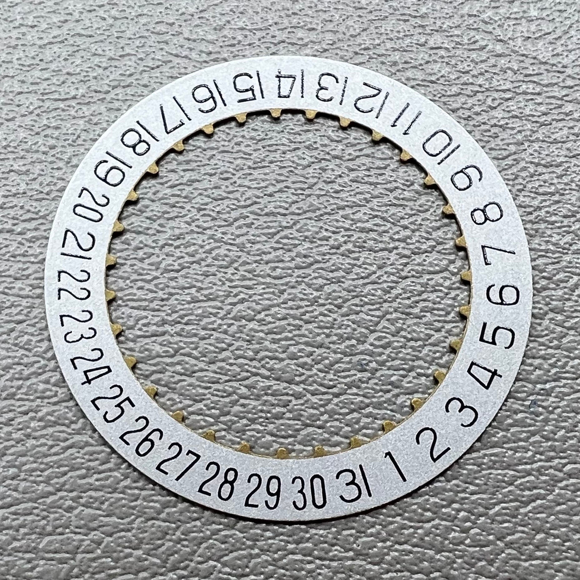 Sandus Datumsscheibe Rad Font Datum bei 6 f�r Cartier Blue, pr�zises Zifferblatt-Detail f�r Uhrenzubeh�r.