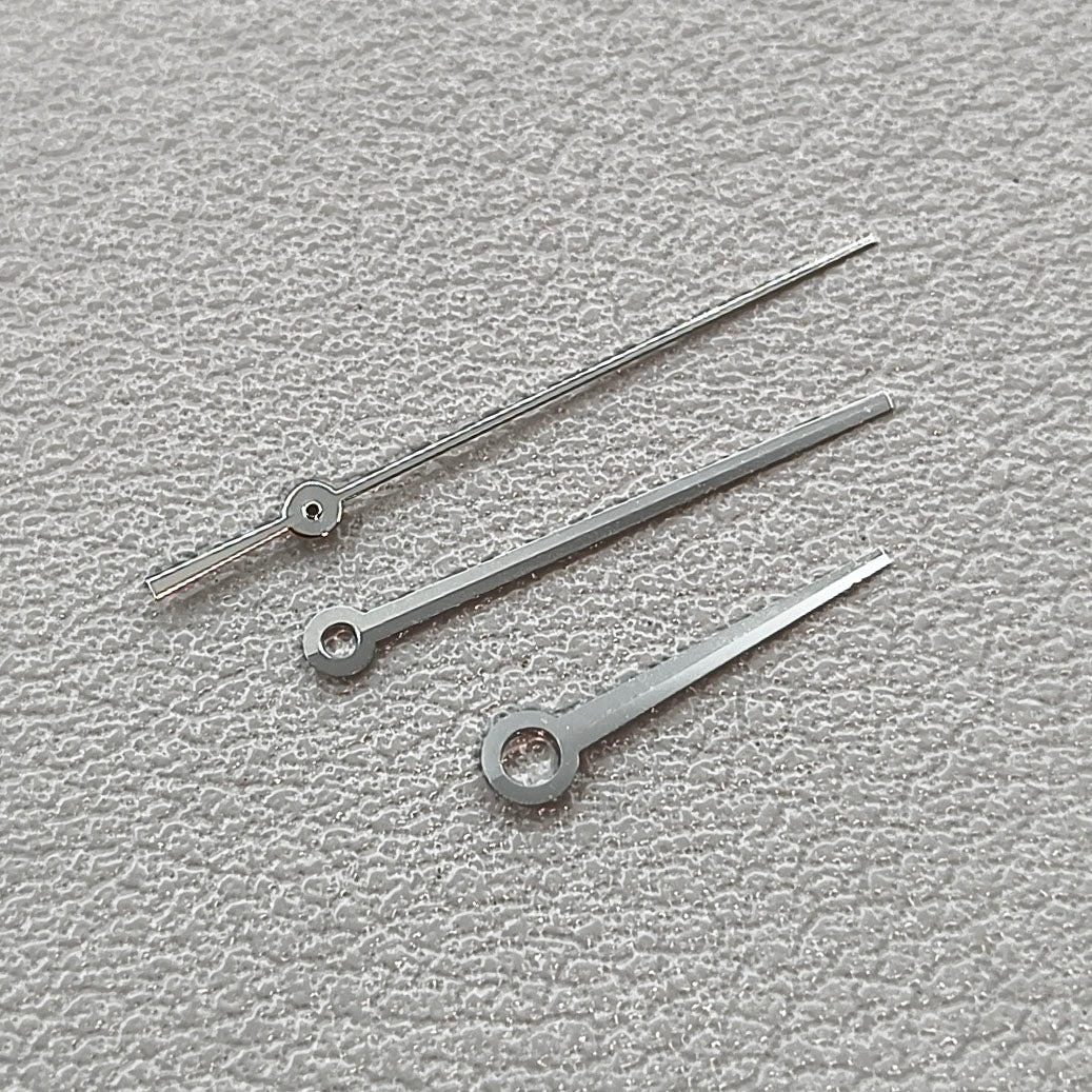 16.5mm No Lume Silver Trim Watch Hands for ETA C07.111 Movement T086