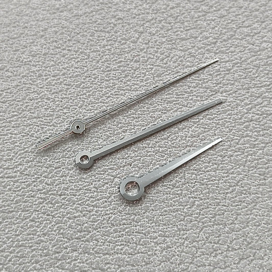 16.5mm No Lume Silver Trim Watch Hands for ETA C07.111 Movement T086