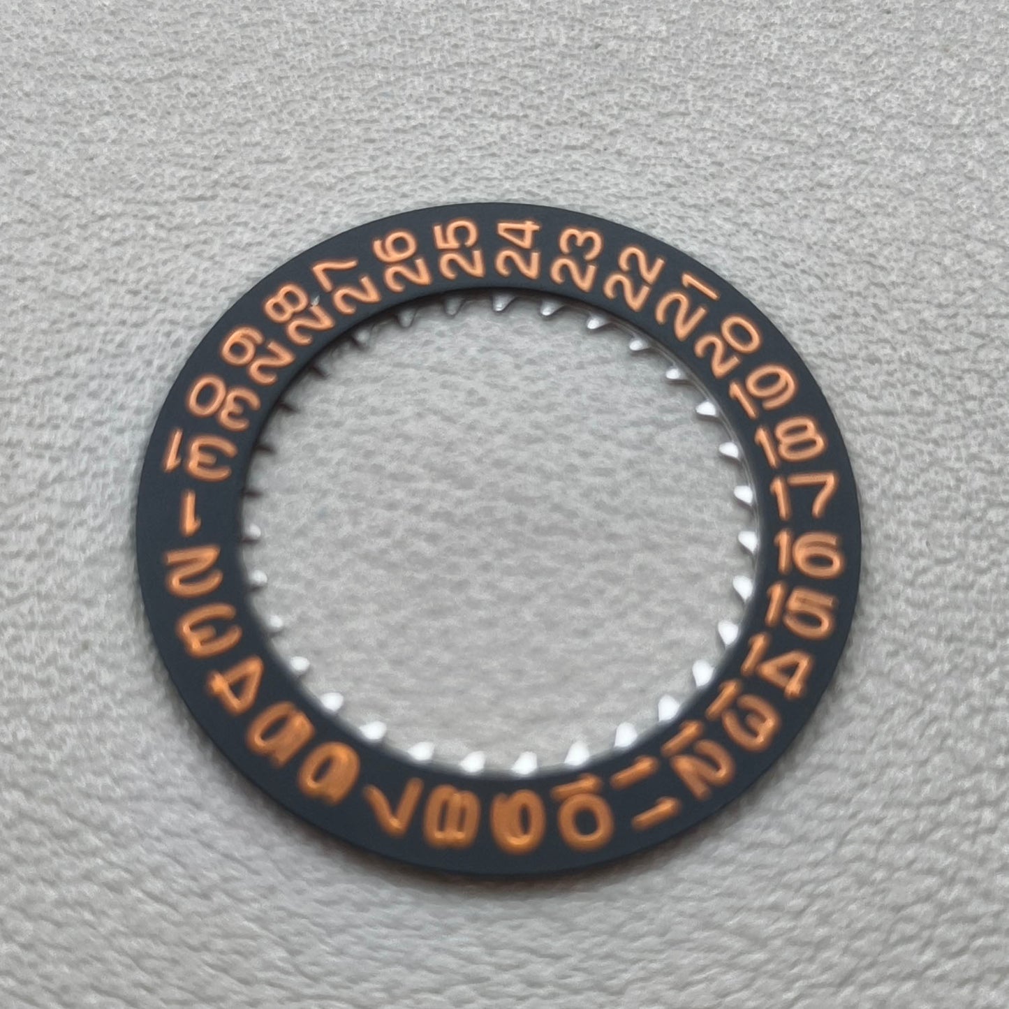 Orange Font Black Background Date Disk Date Wheel for NH35 Movement Date@3