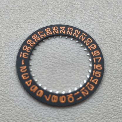 Orange Font Black Background Date Disk Date Wheel for NH35 Movement Date@3