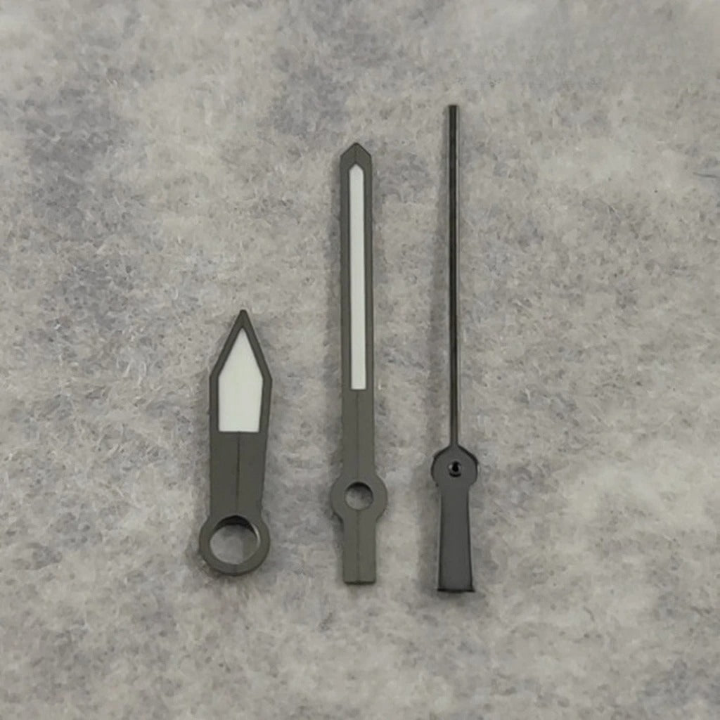 Gun Metal Gray Watch Hands C3 Luminous for NH35 NH36 4R36 7S26 7009 Movement