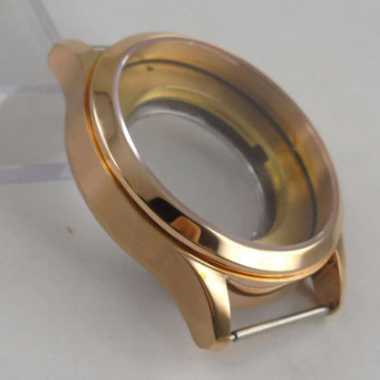 Rose Gold 42mm 316L Steel Watch Case with Sapphire Glass, fits ETA 2824/2836 automatic movement