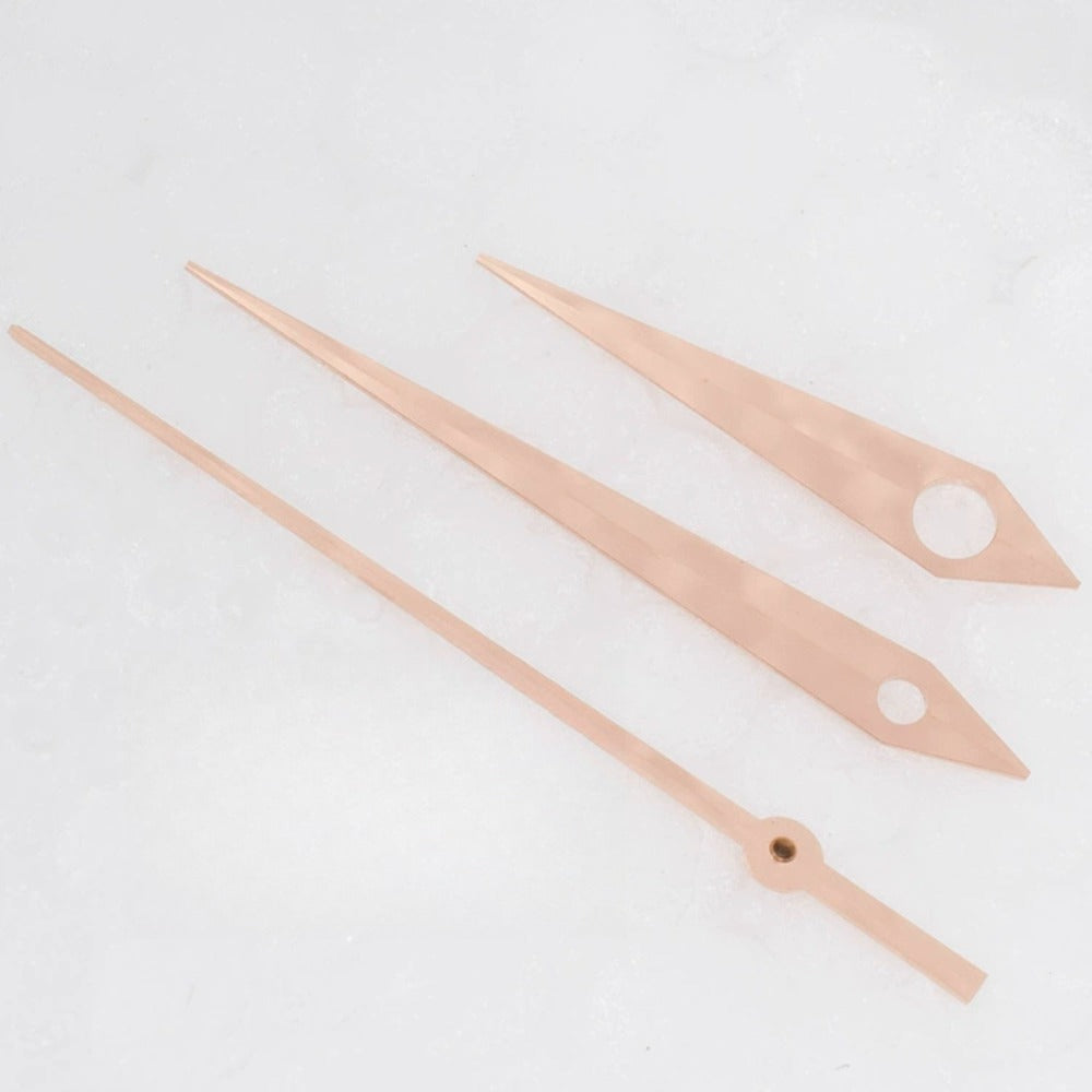 Rose gold 3 hands for ETA2836 2824 2892A2 watches, size 9.5x14.5x16mm, brand #8600.
