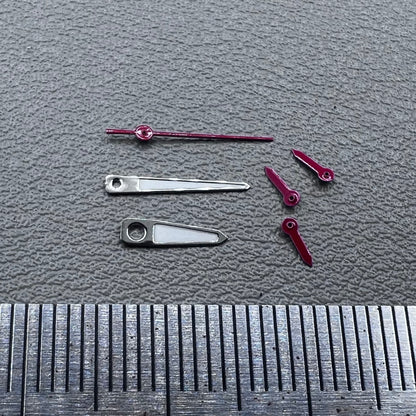 2 Sets Red Second Hand White Pointed Watch Hands for Miyota OS10 OS20 OS60 OS80