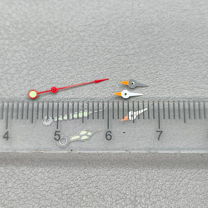 13mm Red Second Hand Silver Trim Lume Watch Hands for OS10 OS60 OS80 Movement Watch Part