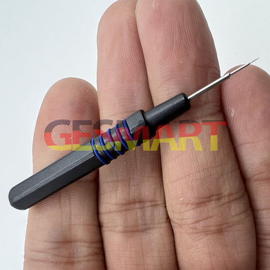 Bergeon 7013 precision blue metal dip oiler for accurate grease application on watch parts.