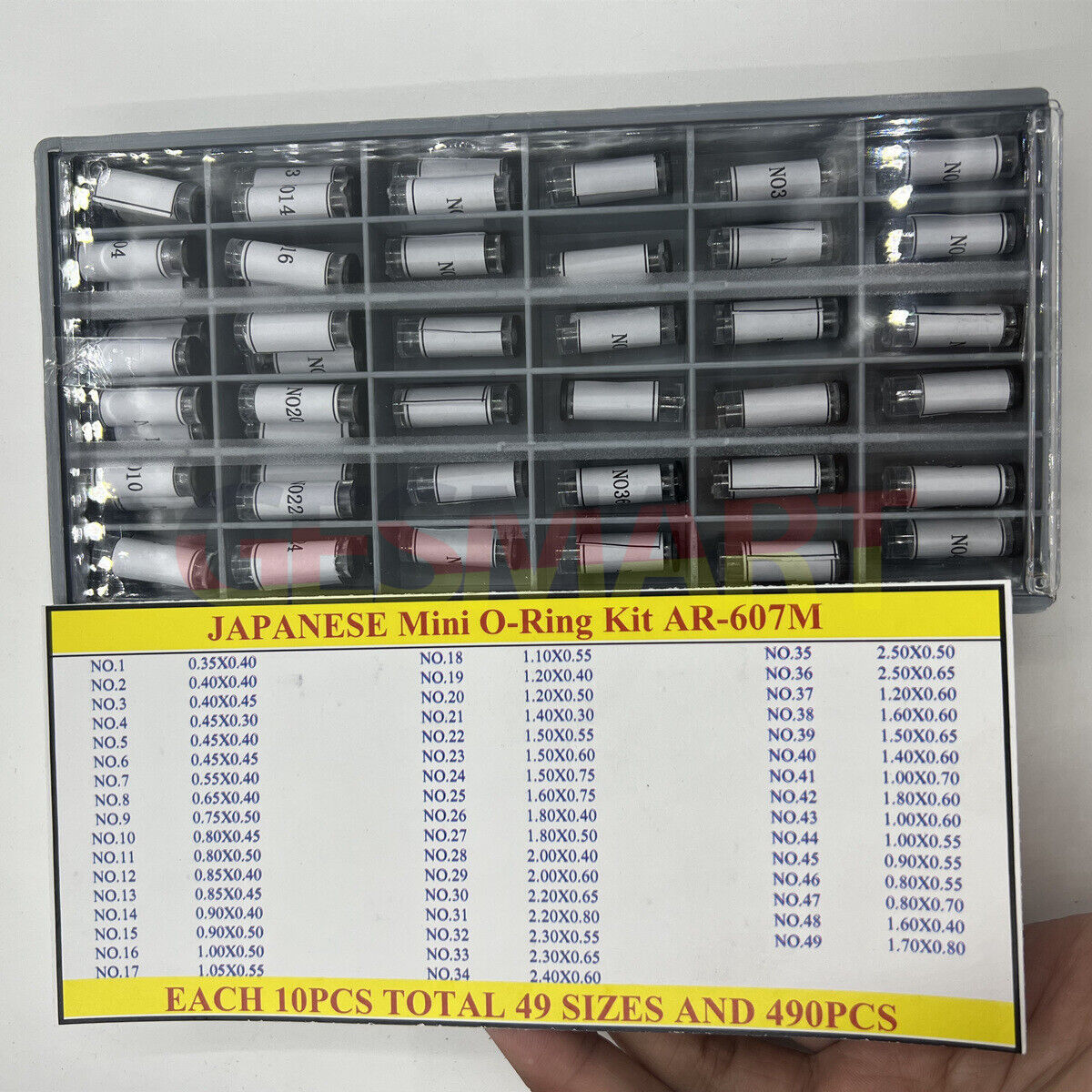 Japan Glass Crystal Waterproof Mini O-ring Kit AR-607M for watch crown seal maintenance and protection