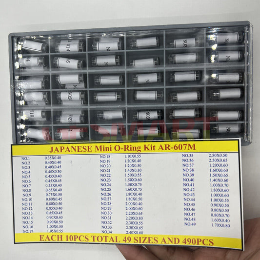 Japan Glass Crystal Waterproof Mini O-ring Kit AR-607M for watch crown seal maintenance and protection