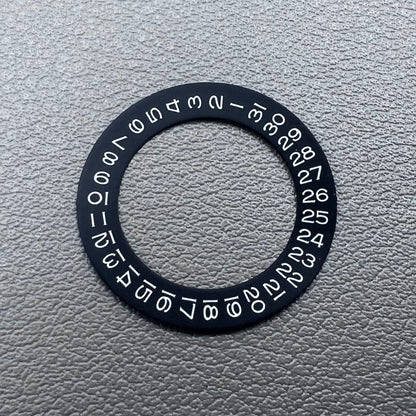 White font wheel overlay for Miyota 8215/8200 & ETA 2824/2836 movements, date at 3 o'clock, watch accessory.