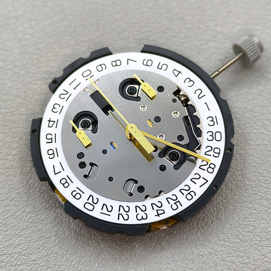 Swiss ETA G10.212 Watch Quartz Movement 3 Hands Date@4 White Disk