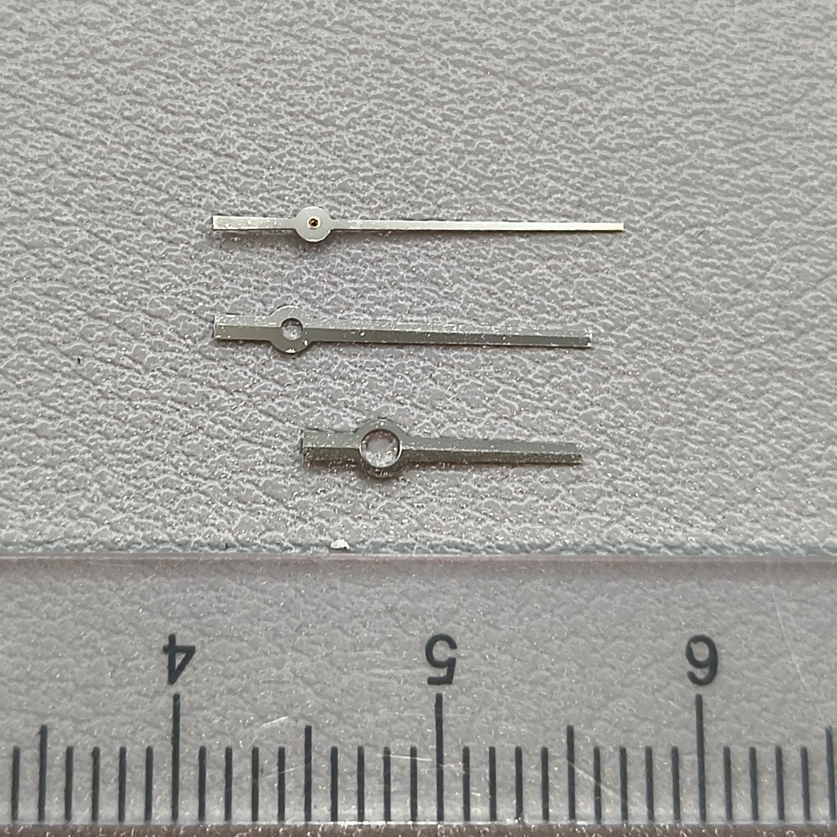 2 Sets No Lume Simple Long SilverTrim Watch Hands for NH35/NH36/4R/7S Movement