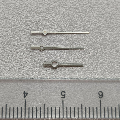 2 Sets No Lume Simple Long SilverTrim Watch Hands for NH35/NH36/4R/7S Movement