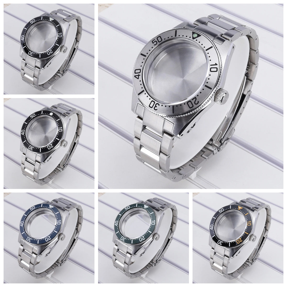 40mm Steel Watch Case Sapphire For NH35 NH36 NH34 4R36 Mod SPB143J1/SPB253J1