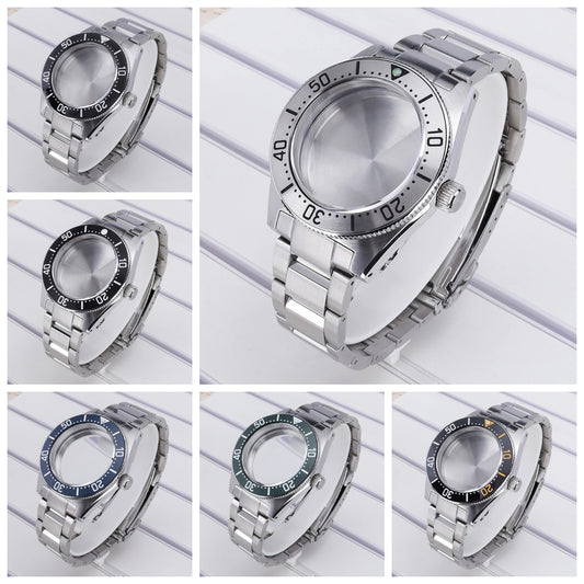 40mm Steel Watch Case Sapphire For NH35 NH36 NH34 4R36 Mod SPB143J1/SPB253J1