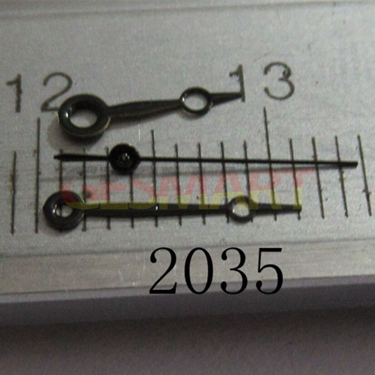 9mm black painted watch hands set for Miyota 2035, 2115, 2105, 2305, 2315 movements