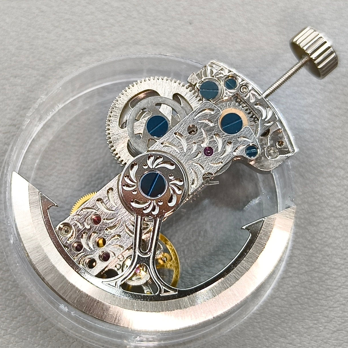 China Made Silver Rectangle Automatic Mechanical Movement 2 Hands