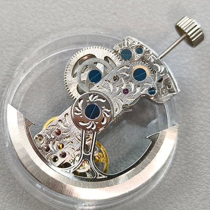 China Made Silver Rectangle Automatic Mechanical Movement 2 Hands
