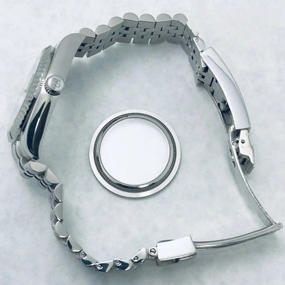 36mm/40mm Fluted Bezel Case Sapphire Glass For Mod  Steel Case Fit Nh35 Nh36