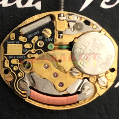 Mouvement à quartz <tc>ETA</tc> 261.002, fabrication suisse, 2 aiguilles, pièce de réparation de montre