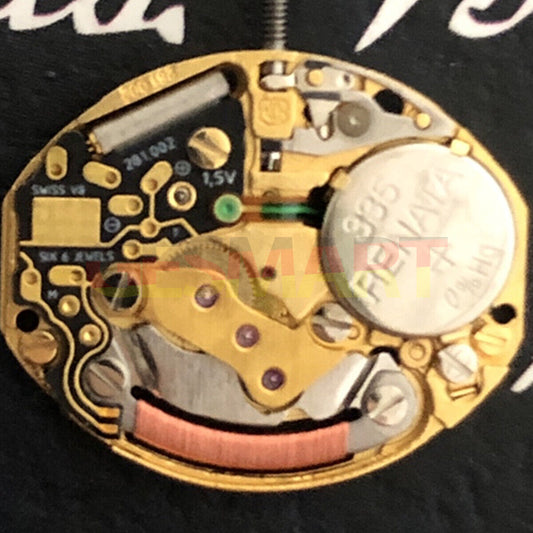 Mouvement à quartz <tc>ETA</tc> 261.002, fabrication suisse, 2 aiguilles, pièce de réparation de montre