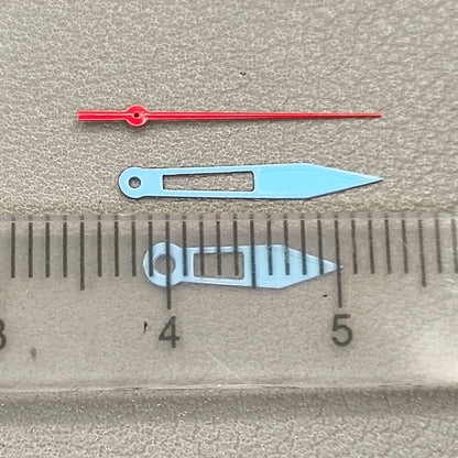 2 Sets Light Blue Hollow Arrow Shape Watch Hands for Ronda 515 Quartz Movement
