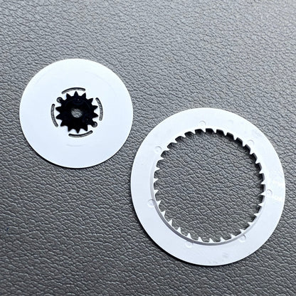 Green Lume White Date Disk Wheel Week Wheel for Seiko Movement NH36 Date@3.8