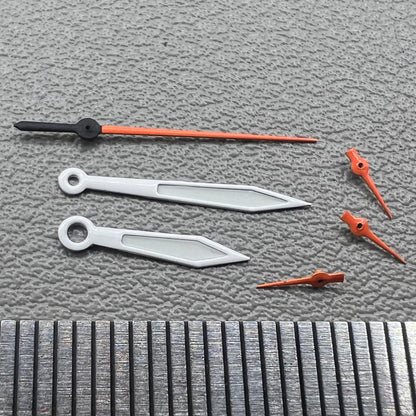 Orange and white second hand watch hands set for Miyota OS10 OS20 OS60 OS80