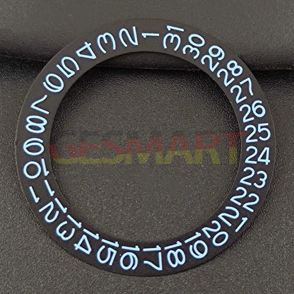 Black date disk overlay with blue numerals for NH35 NH36 watch movements.