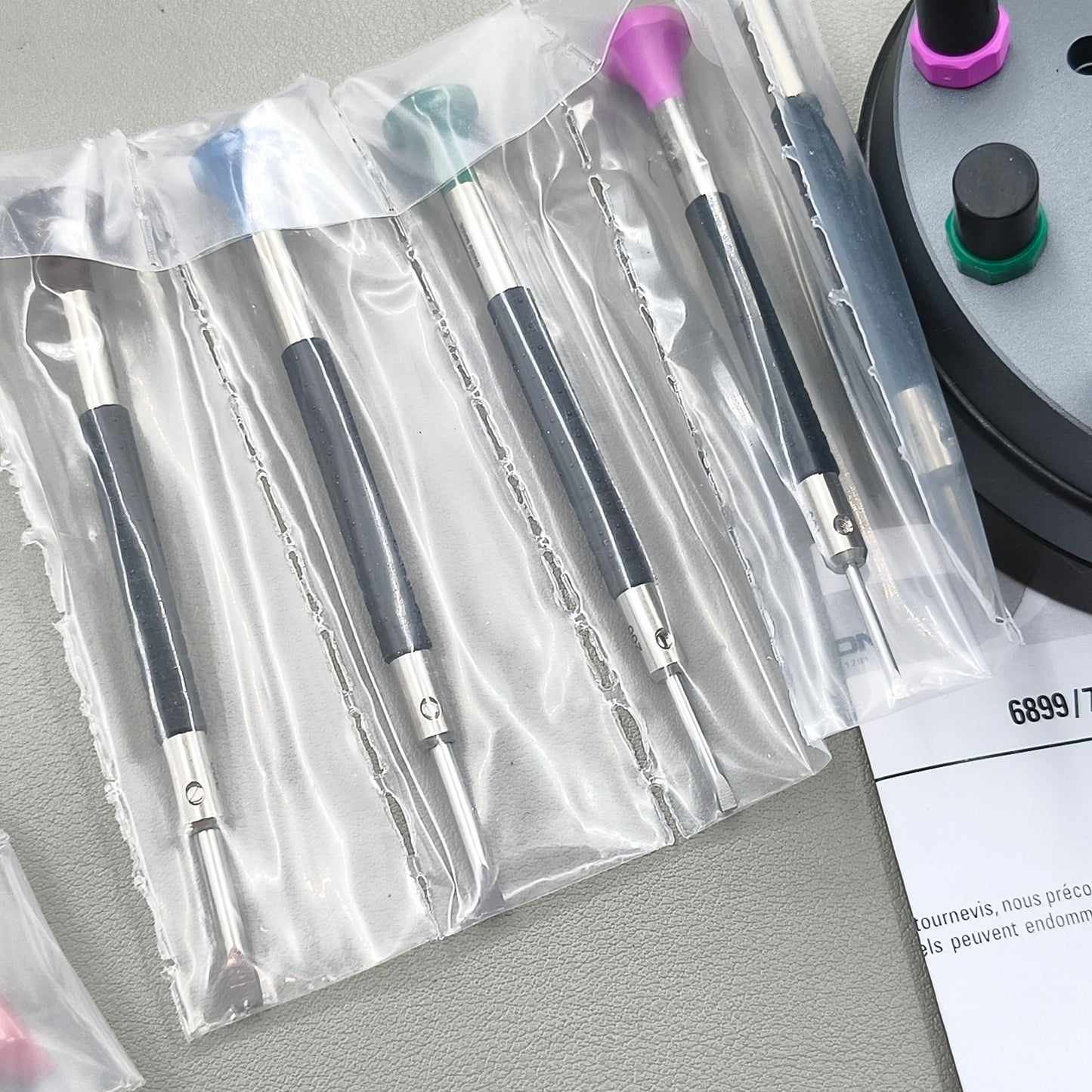 Swiss Bergeon 6899-S10 Set Of 10 Screwdrivers Stainless Steel With Elastomer